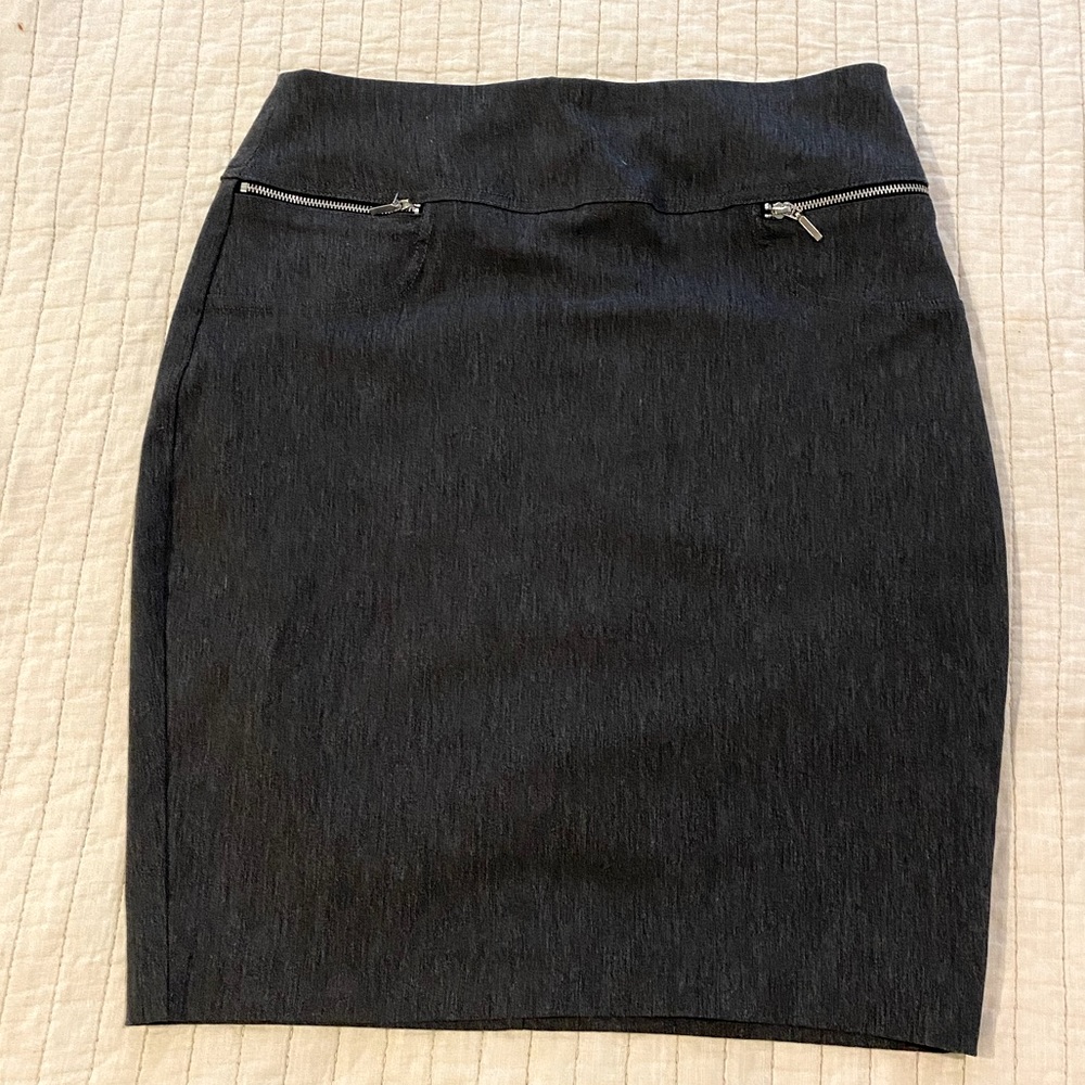 Grey Pencil Skirt